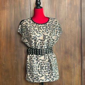 Clearly Leopard Sequined Tunic M